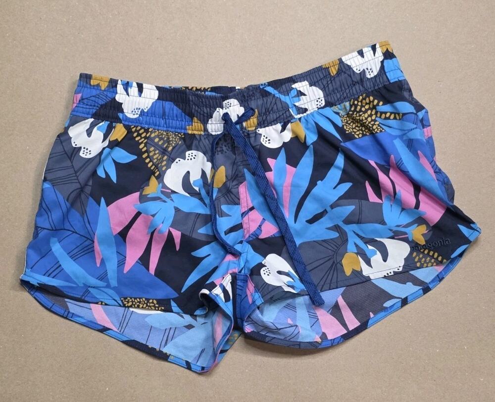 Patagonia Stretch Planing Micro Board Shorts Women’s XS Navy Floral Summer Swim